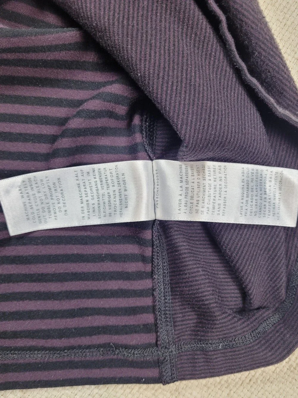 True Religion Shirt Mens 3XL Purple Black Striped Pocket Crewneck Tee MB158NH2